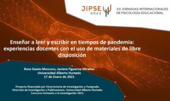 Educación Básica, presente en XX Jornadas Internacionales de Psicología Educacional