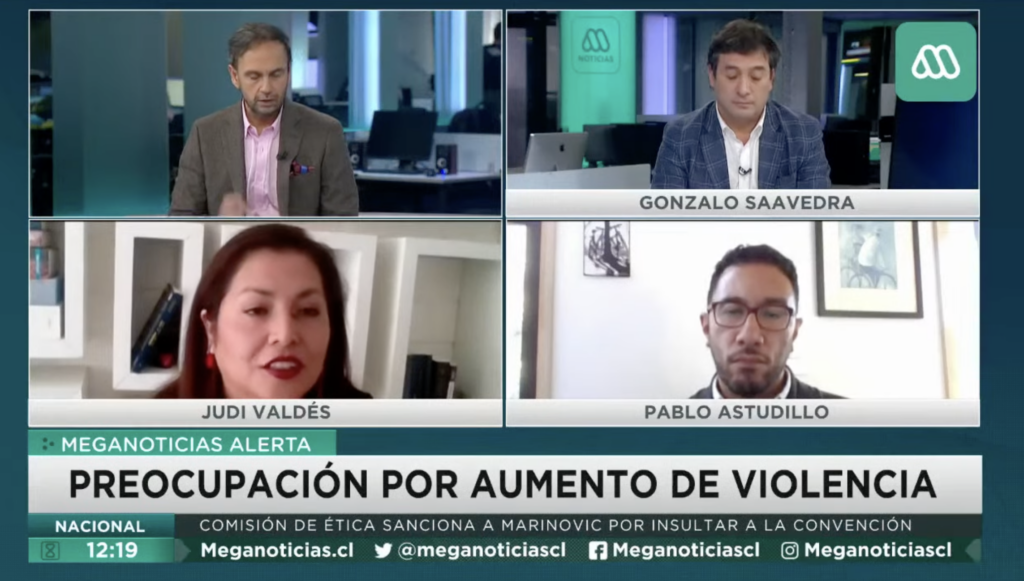 Pablo Astudillo, académico de la Facultad de Educación, participa en panel de Meganoticias con Rodrigo Sepúlveda